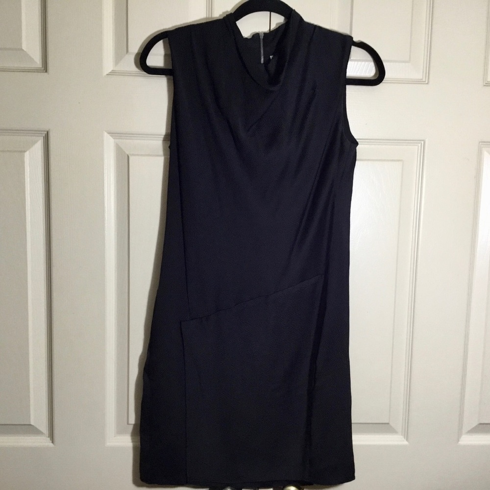 Helmut Lang Black Silk Sleeveless Shift Dress